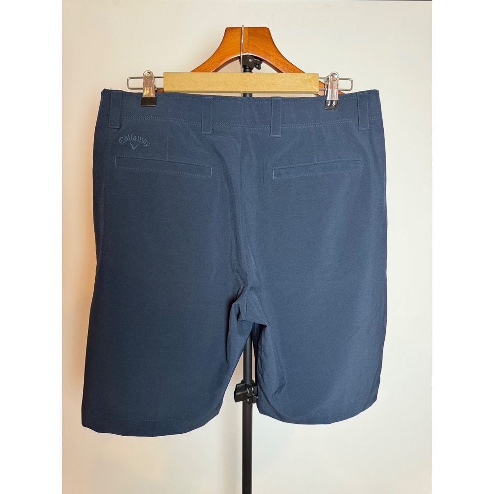 Callaway Mens Golf Shorts Navy Blue Opti-Dri Stretch Flat Front Size 34